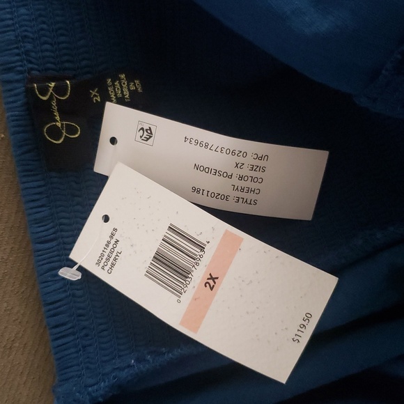 JS 2XL Tiered Cottage Casual Chore Pockets Farmhouse Smocked Midi Maxi Dress - Picture 10 of 11